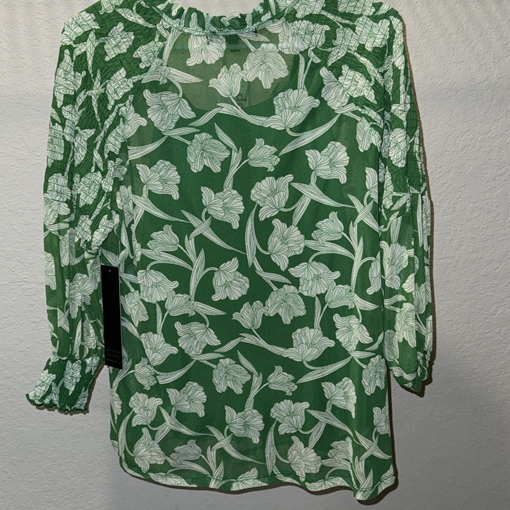 Always Indigo Floral Blouse - Picture 3 of 3